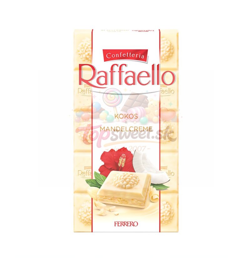 Raffaello čokoláda biela 90g/8 Raffaello čokoláda biela 90g/8