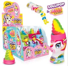 Johny Bee Ice cream pop display Unicorn 50g/12