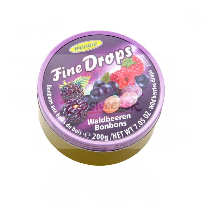 Cukríky v plechovke 200g - lesné plody/10 Cukríky v plechovke 200g - lesné plody/10