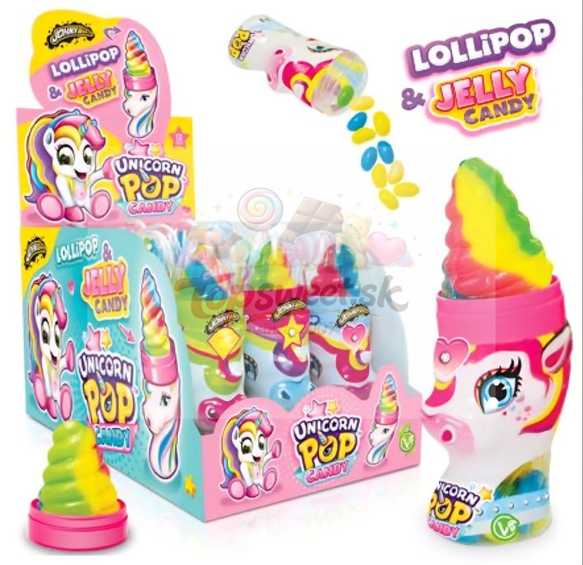 Johny Bee Ice cream pop display Unicorn 50g/12