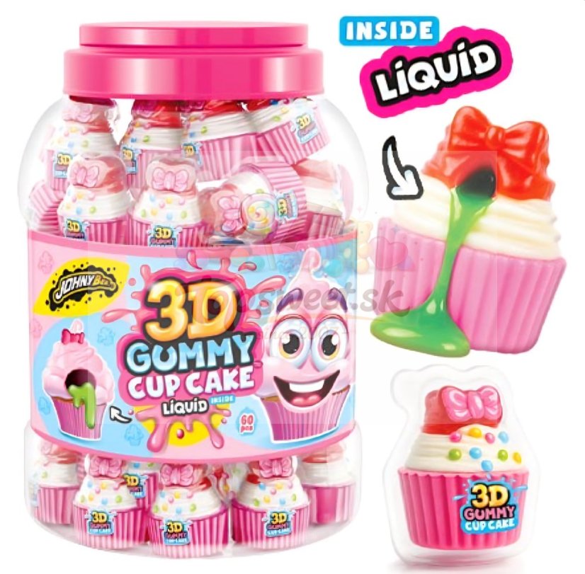 Johny Bee 3D Gummy cupcake 18g/60