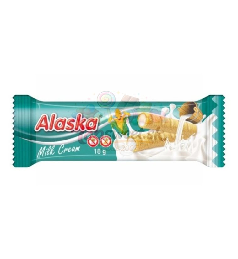 Alaska trubička kukuričná 18g - mliečna/48