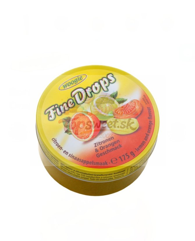 Cukríky v plechovke 175g - citron & pomaranč/10