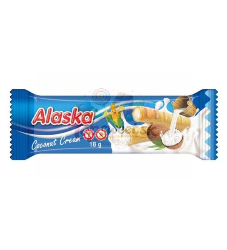 Alaska trubička kukuričná 18g - kokos/48