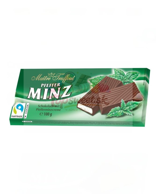 Horká čokoláda s mätovou náplňou 100g/20