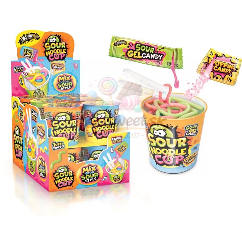 Johny Bee Candy Noodle cup Sour 55g/12