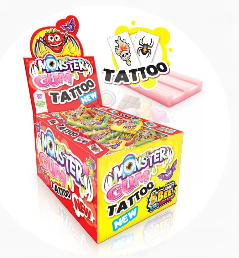 Johny Bee Monster Gum 5g (1ks = 0,07)/200 Johny Bee Monster Gum 5g (1ks = 0,07)/200