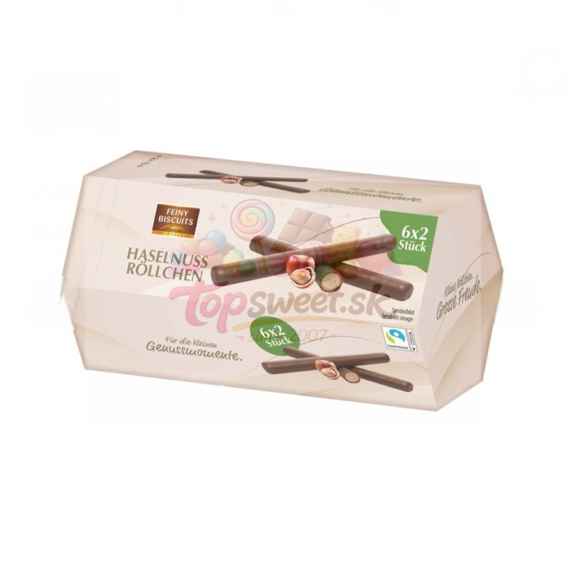 Hazelnut wafer rolls 150g/8