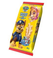 Paw Patrol Wafer Rolls with vanilla cream & tattoo 150g/24