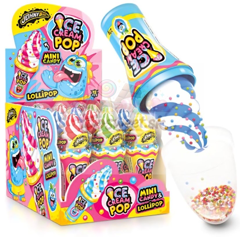 Johny Bee Ice cream pop display 27g/12 Johny Bee Ice cream pop display 27g/12
