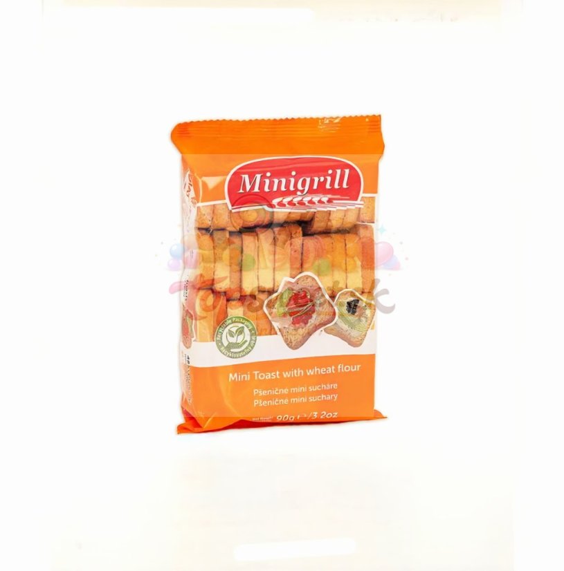 Minigrill 90g, pšeničné mini sucháre/20