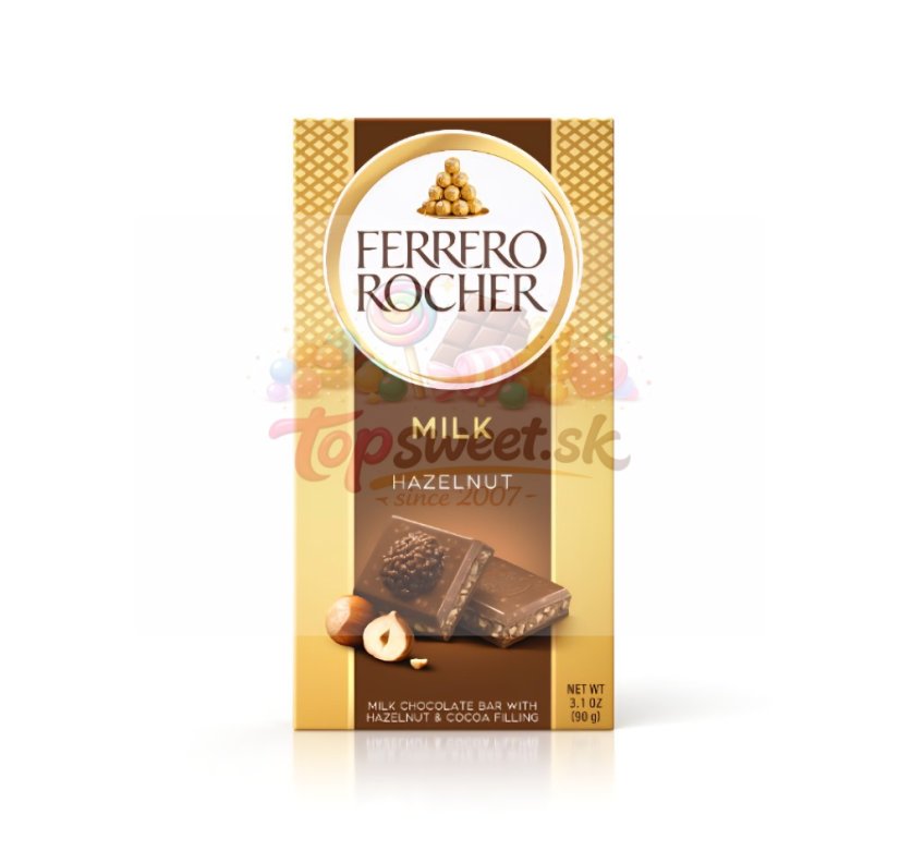 Ferrero Rocher mliečna čokoláda 90g/8