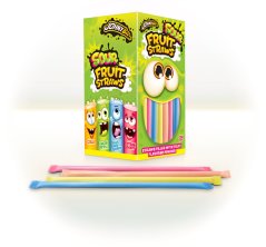 Johny Bee Sour Fruits straws 3g (1ks = 0,05 eur)/250